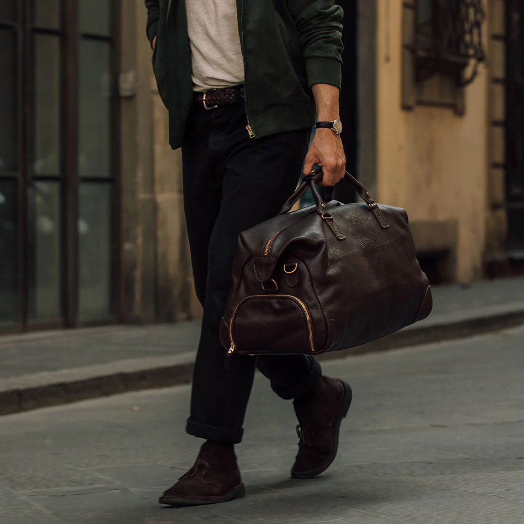 Leather Weekender - Brown - Image 13