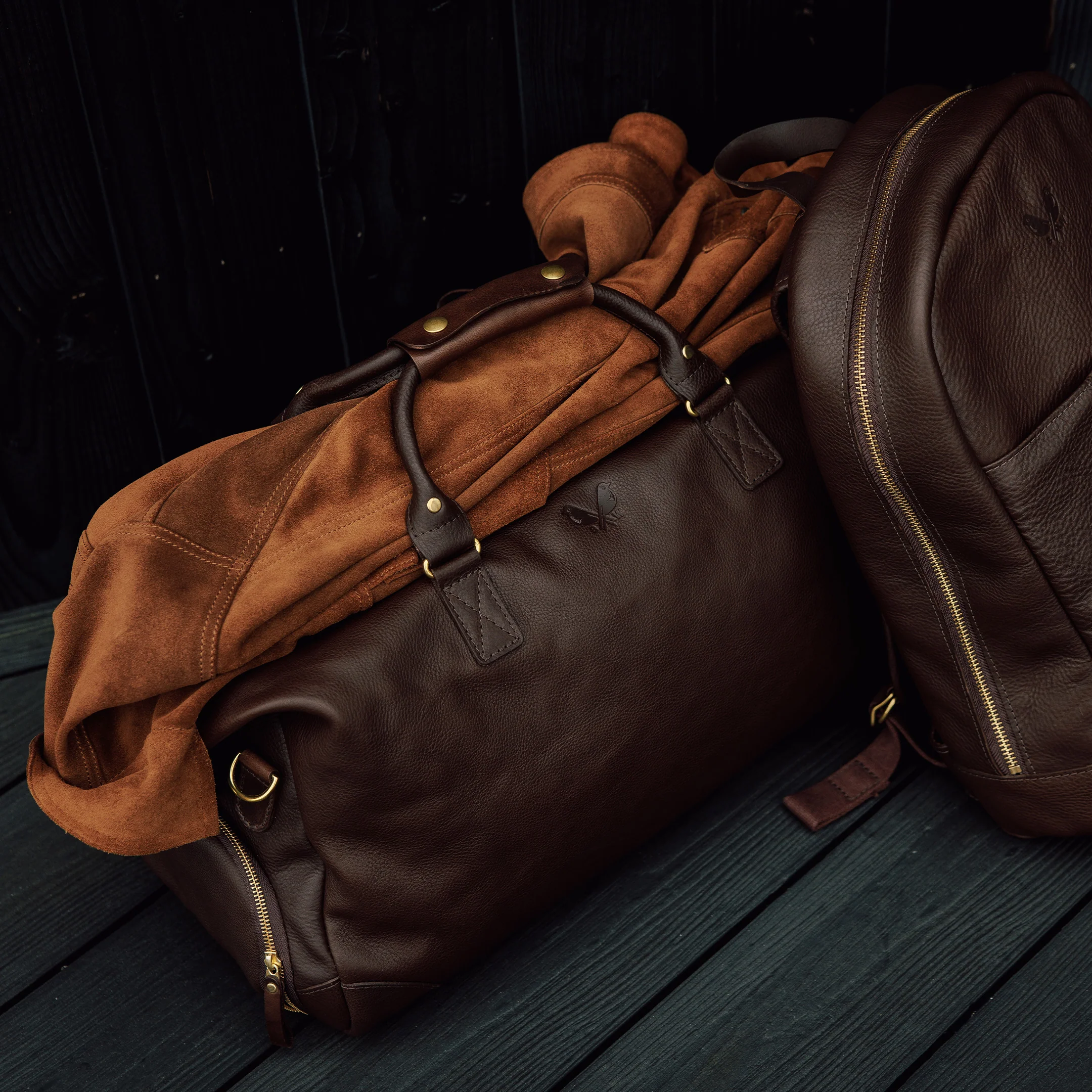 Leather Weekender - Brown - Image 14