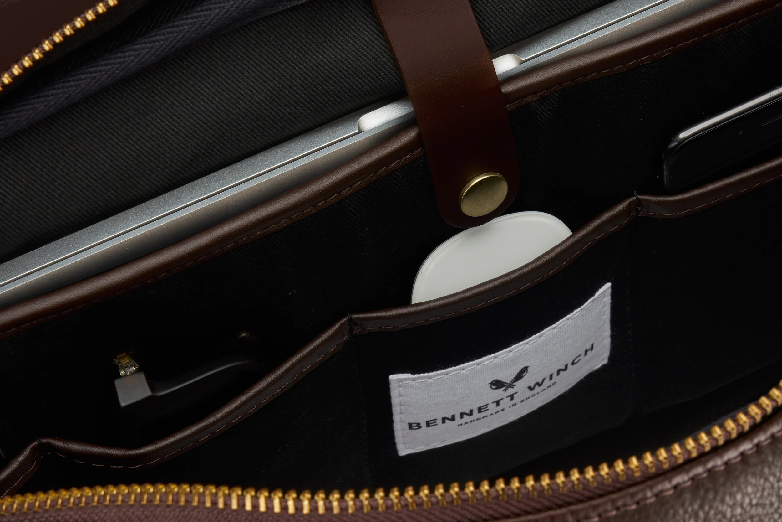 Leather Brief - Brown - Image 3