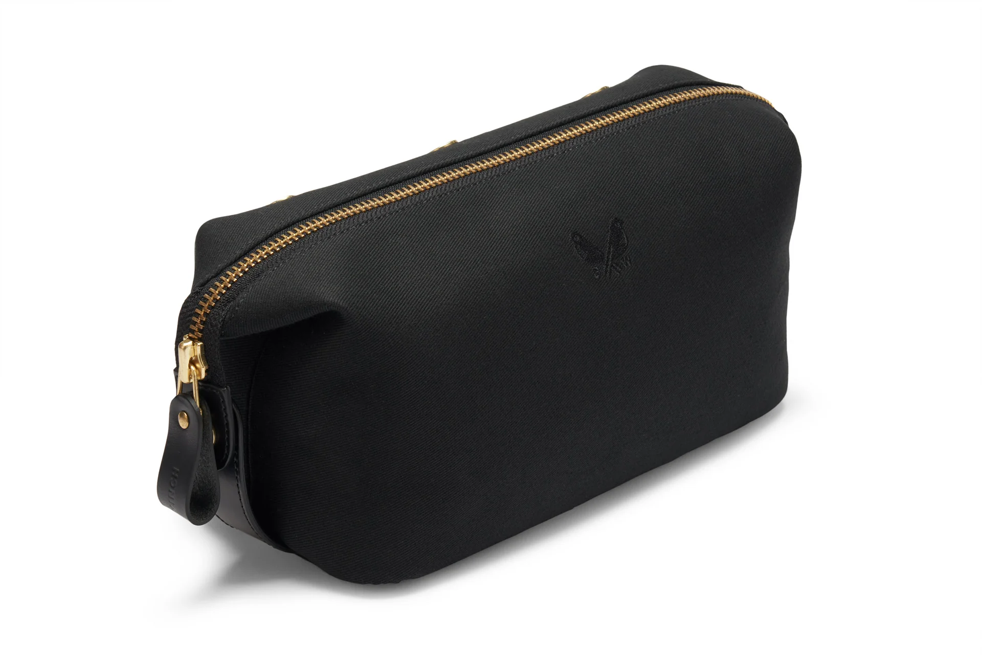 Canvas Wash Bag / Dopp Kit - Black - Image 3