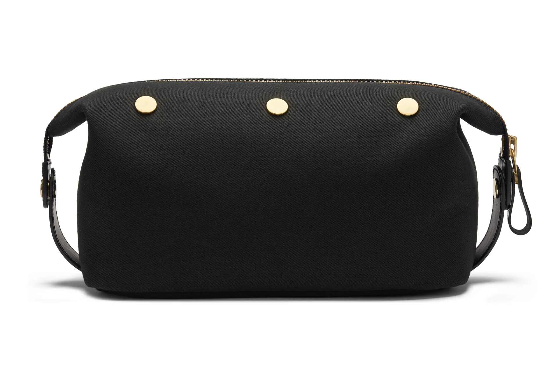 Canvas Wash Bag / Dopp Kit - Black - Image 4