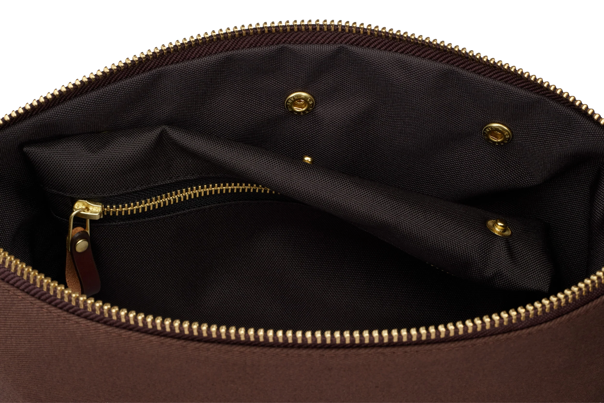 Canvas Wash Bag / Dopp Kit - Chocolate - Image 6