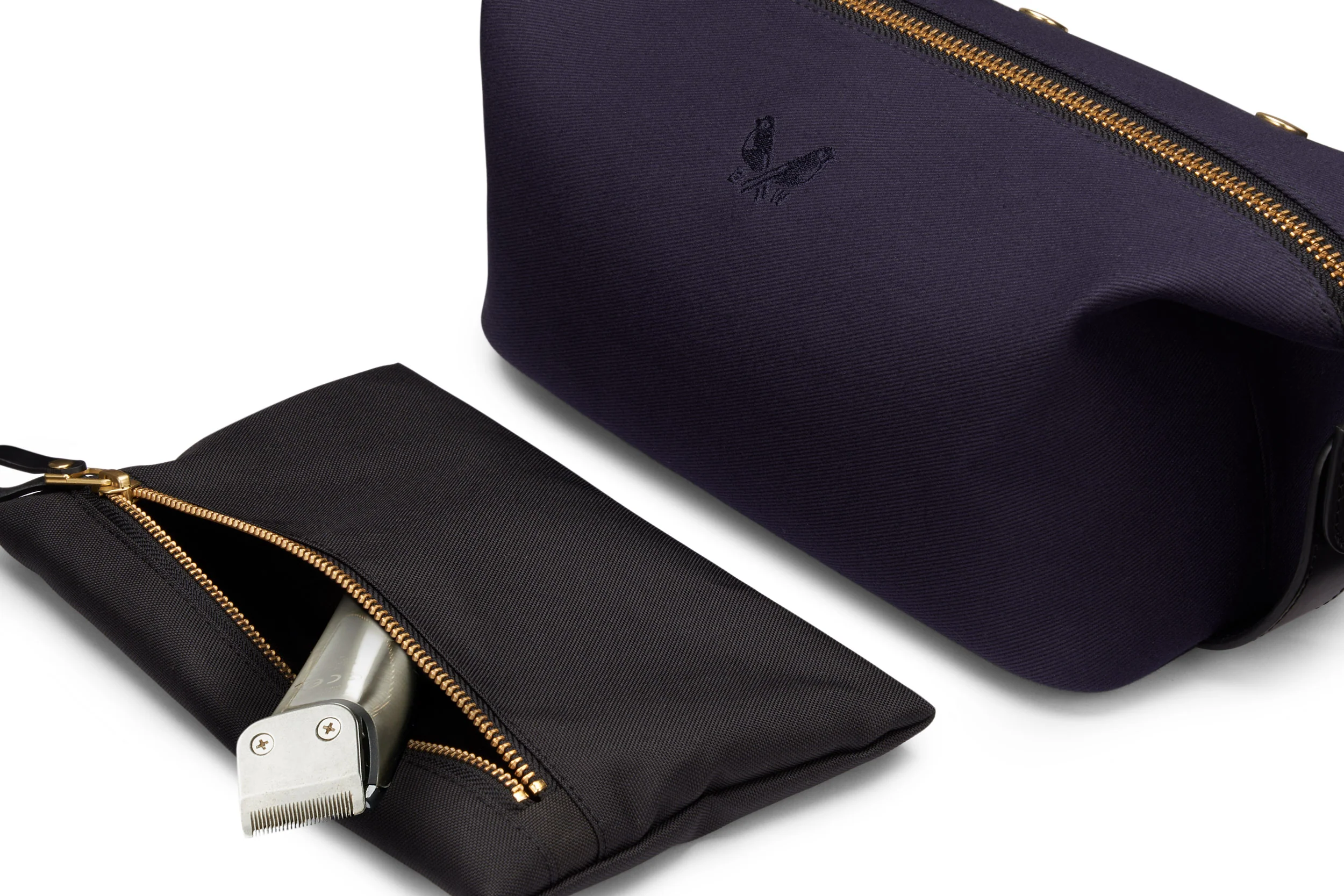 Canvas Wash Bag / Dopp Kit - Navy - Image 6
