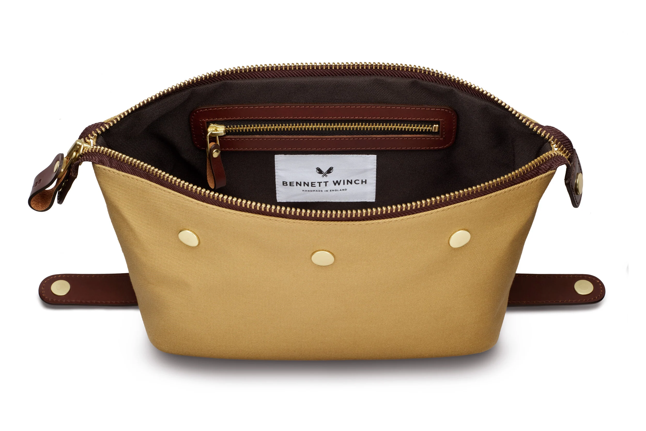 Canvas Wash Bag / Dopp Kit - Sand - Image 2
