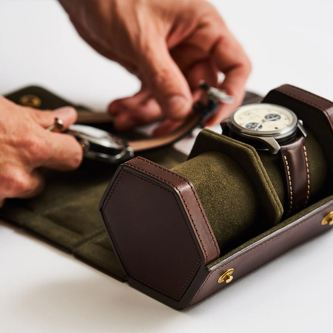 Double Watch Roll - Brown - Image 11