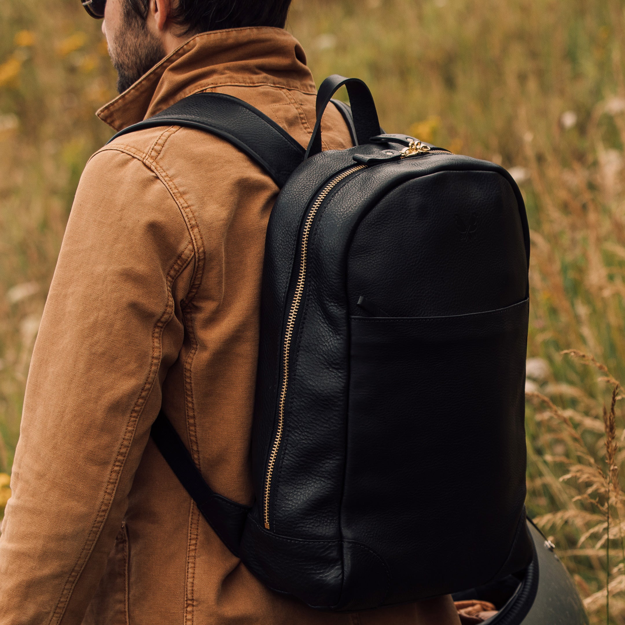 Leather Backpack - Black - Image 13
