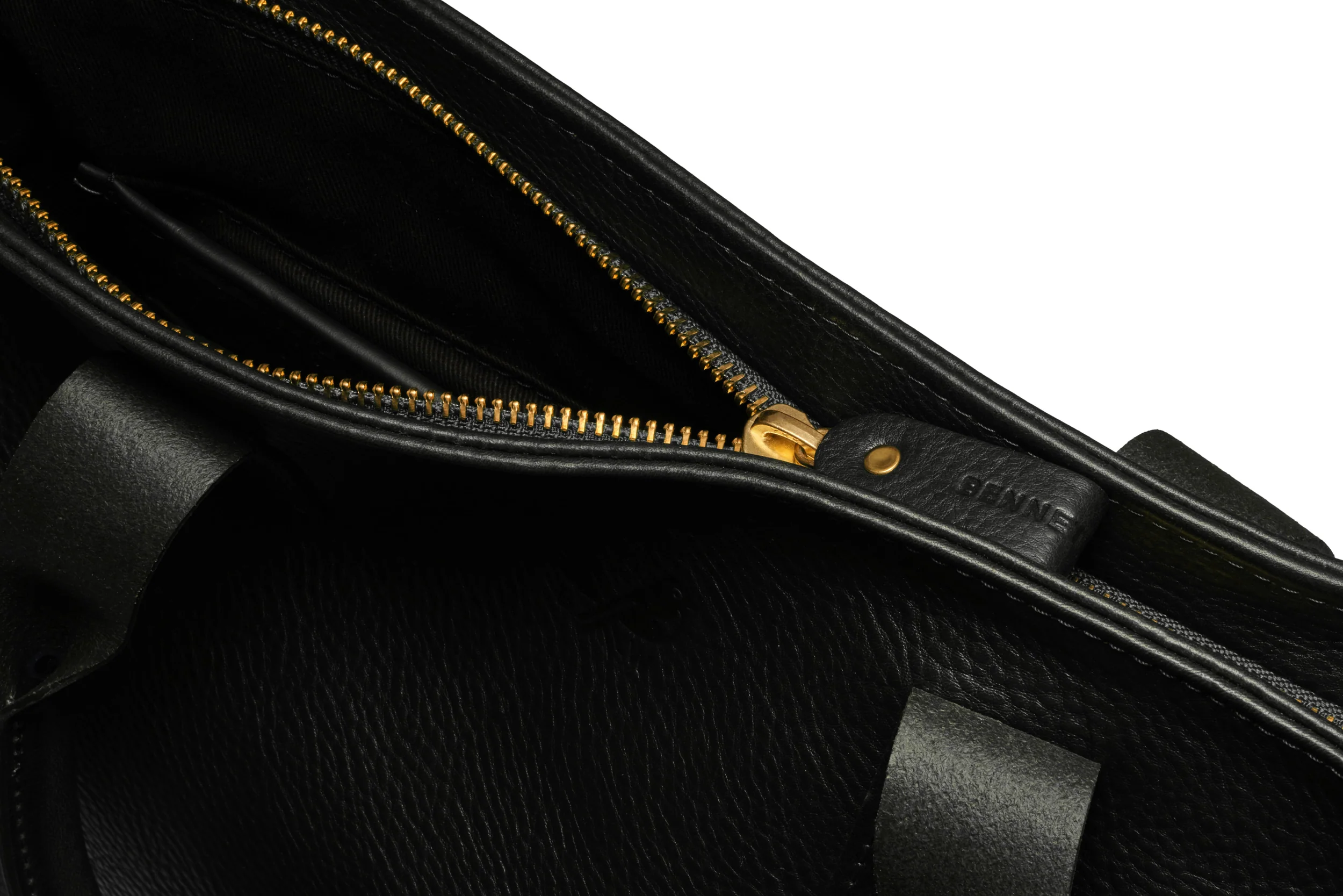 Leather Tote - Black - Image 3