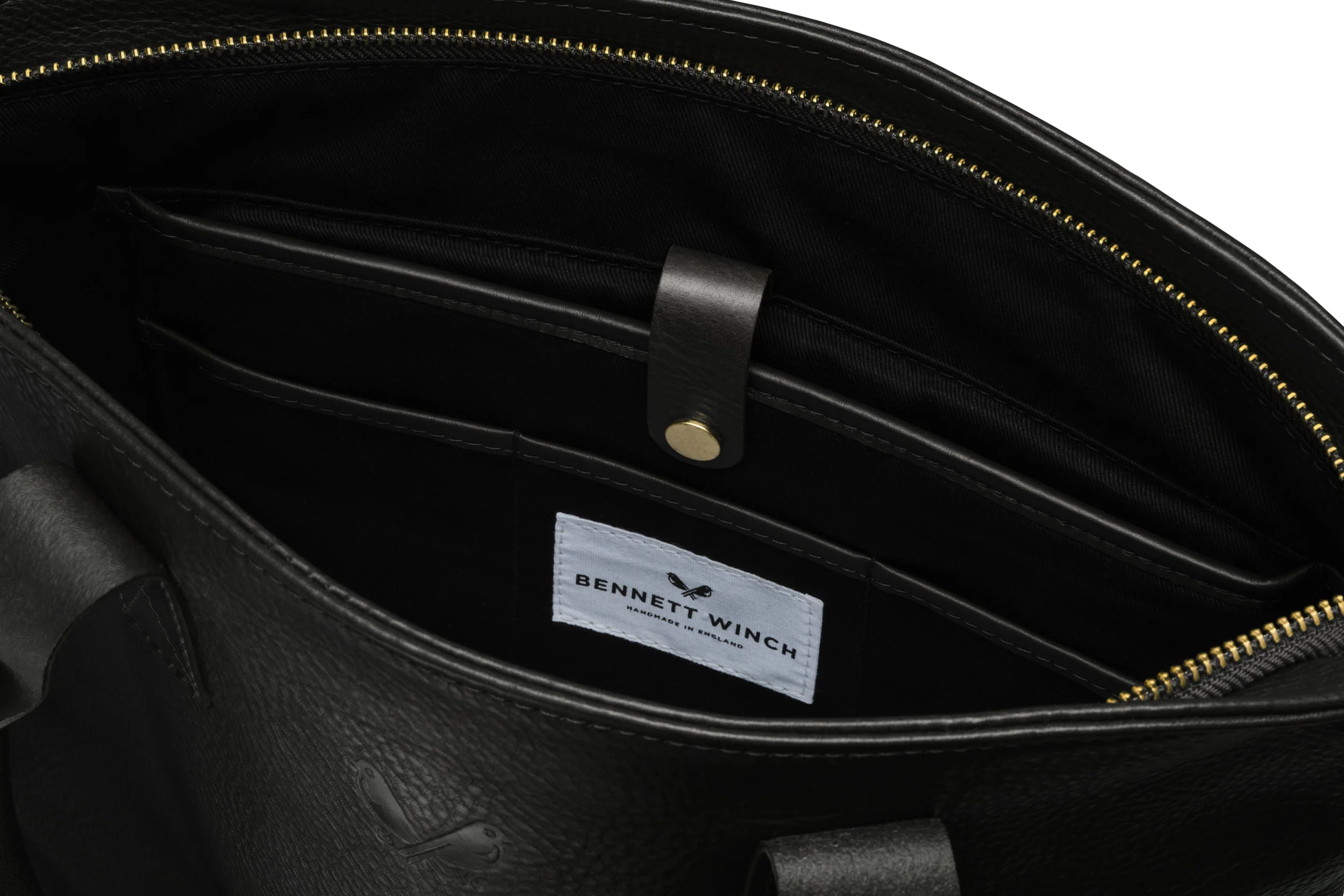 Leather Tote - Black - Image 4