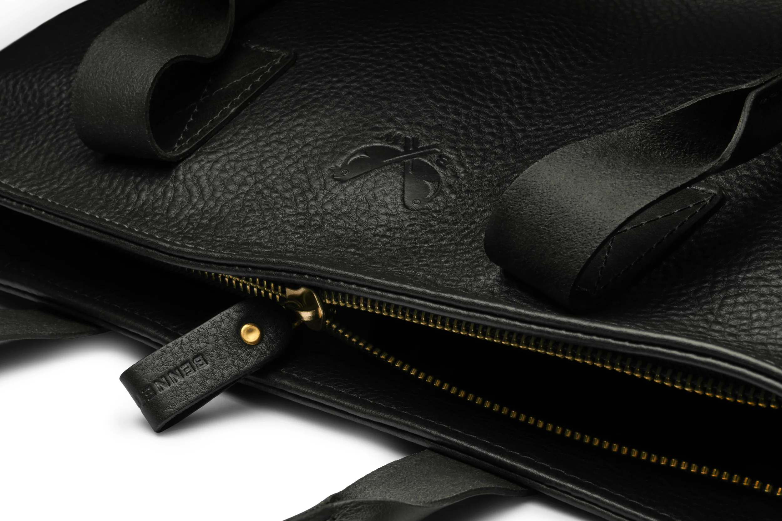 Leather Tote - Black - Image 6