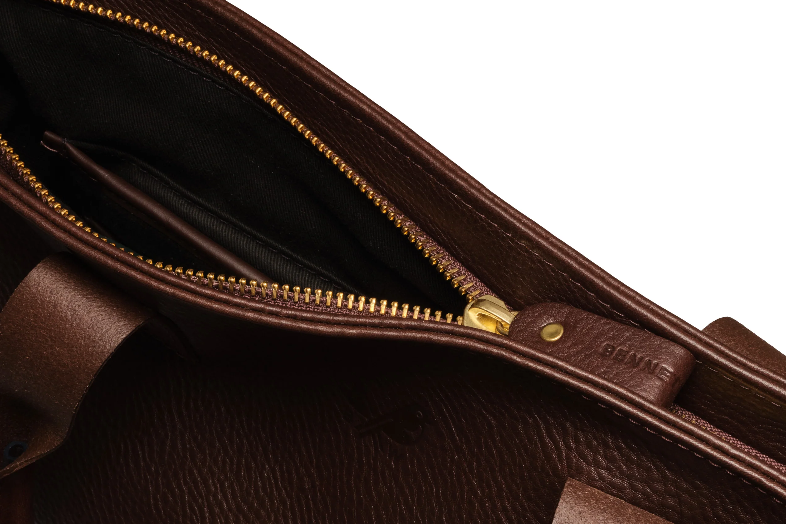 Leather Tote - Brown - Image 3