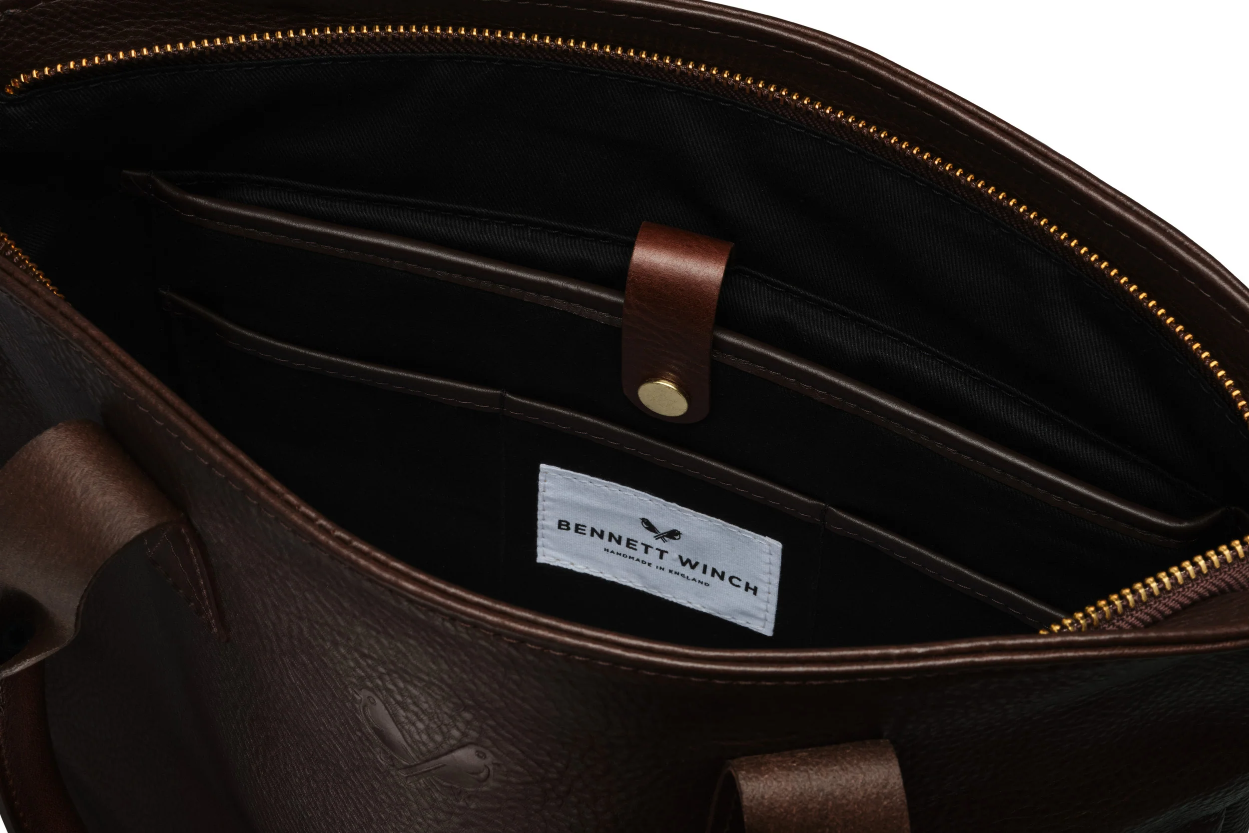 Leather Tote - Brown - Image 4