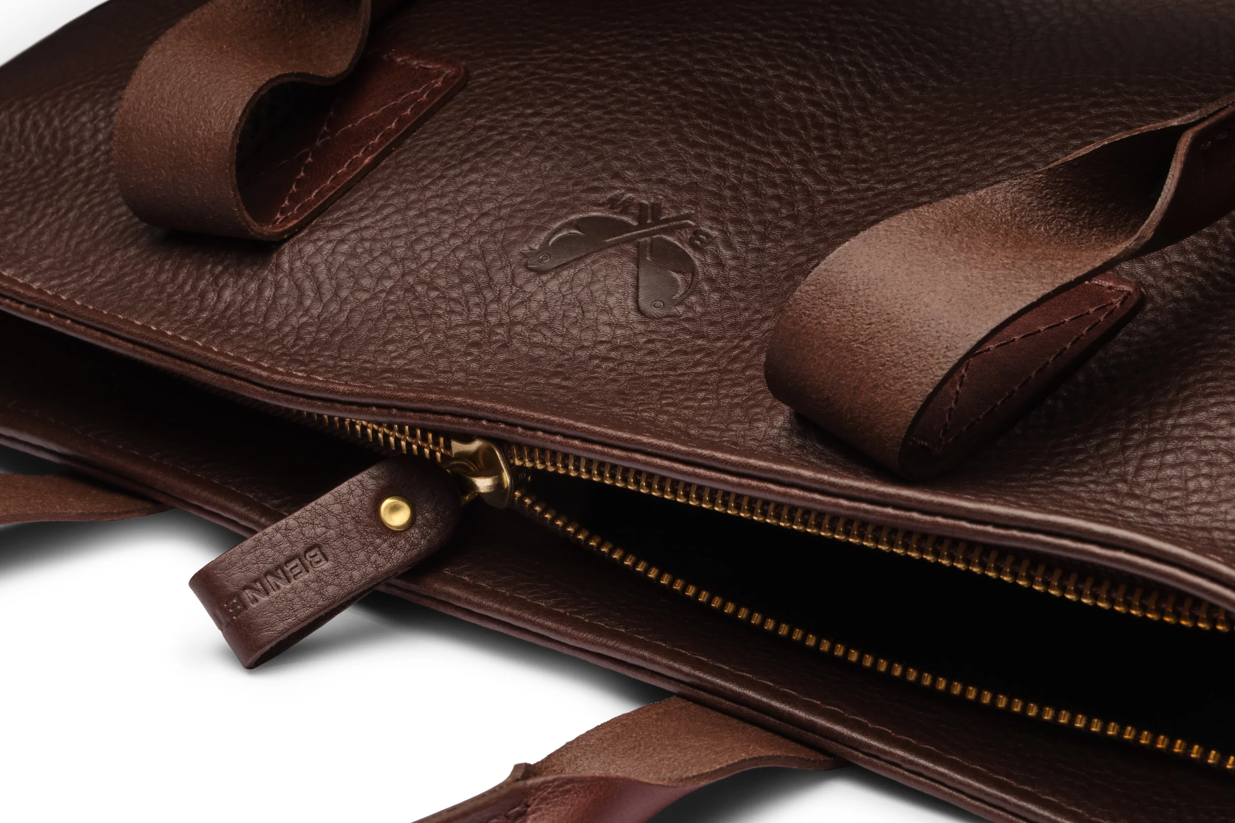Leather Tote - Brown - Image 6
