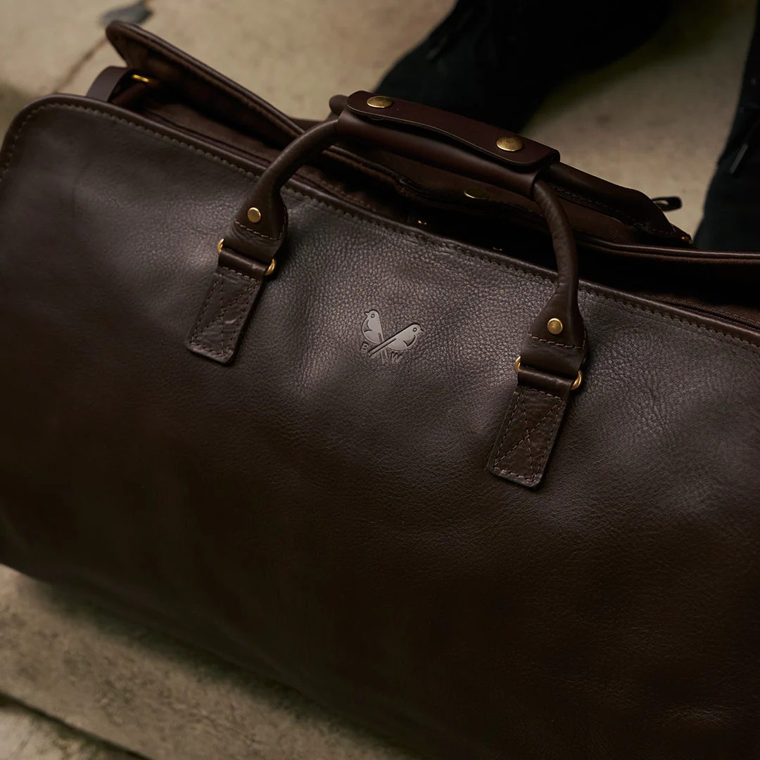Leather S.C Holdall - Brown - Image 11