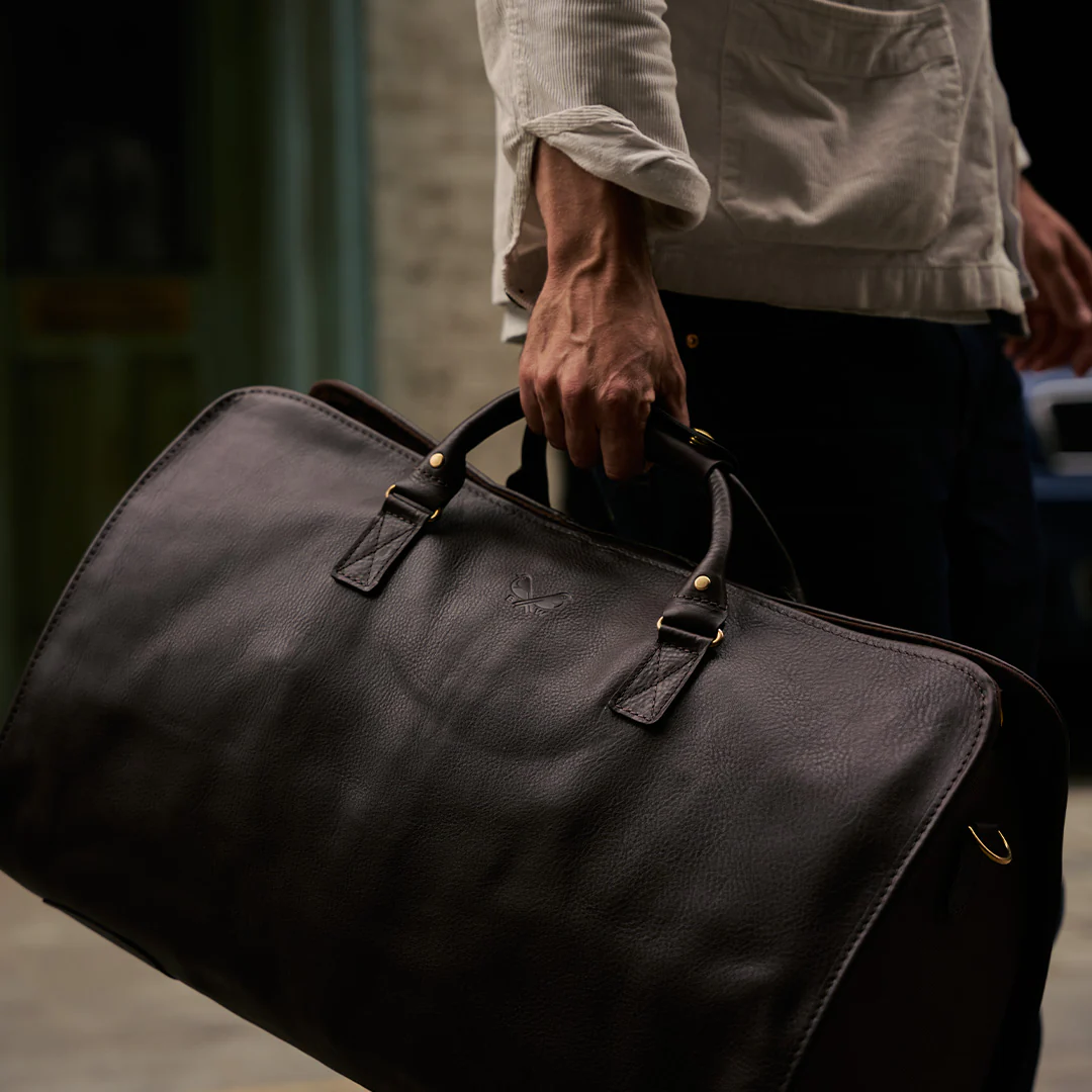 Leather S.C Holdall - Brown - Image 13