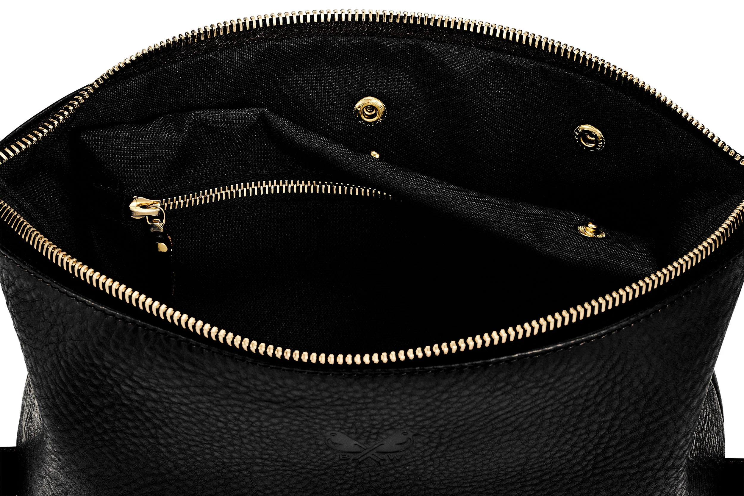 Leather Wash Bag / Dopp Kit - Black - Image 6