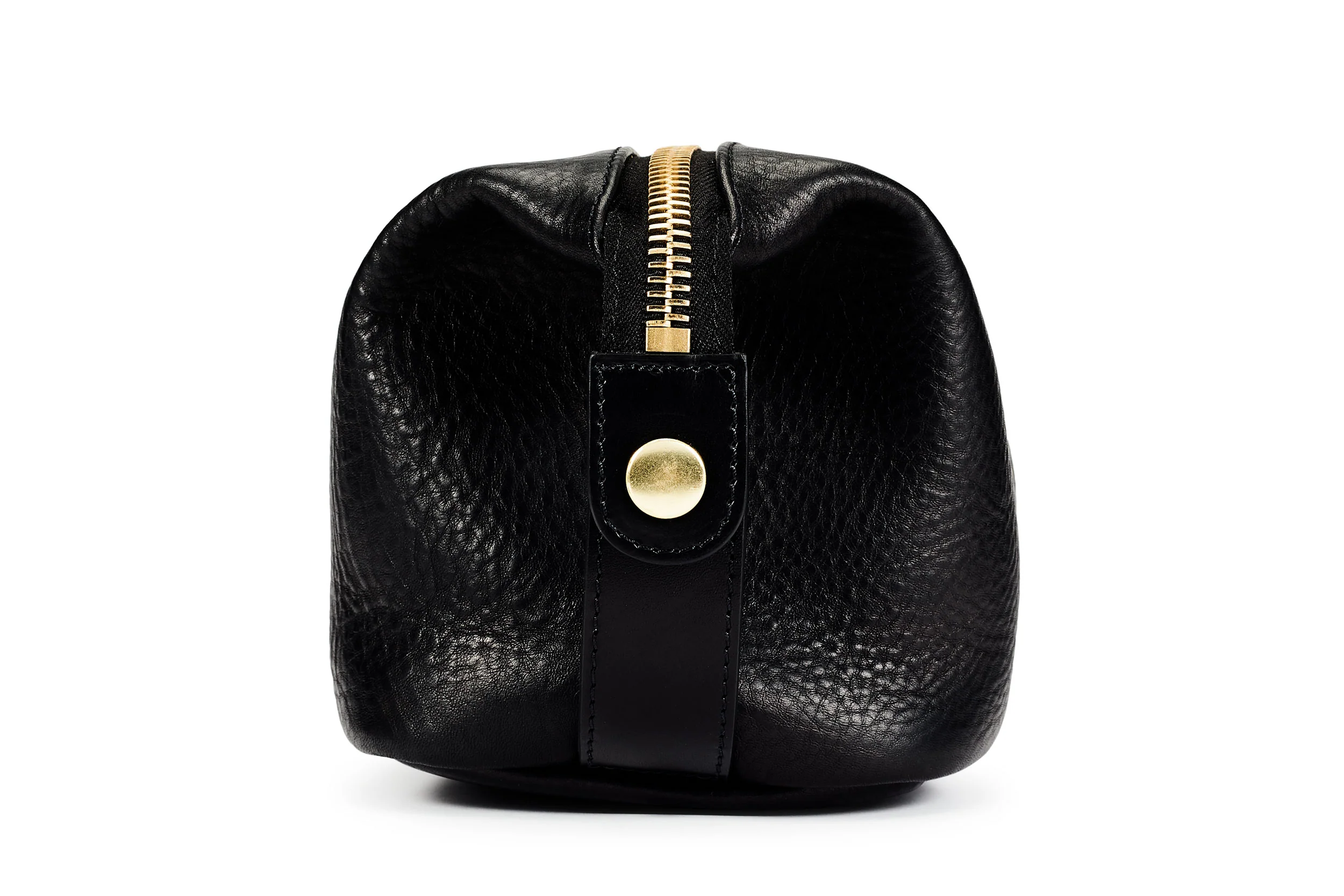 Leather Wash Bag / Dopp Kit - Black - Image 7