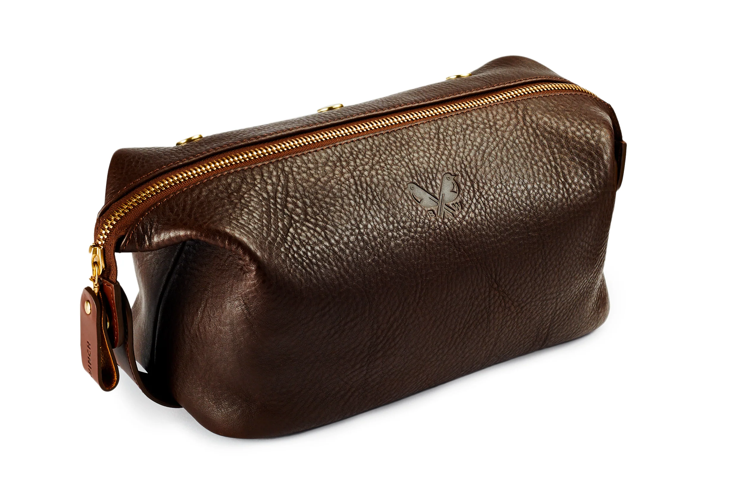 Leather Wash Bag / Dopp Kit - Brown - Image 3