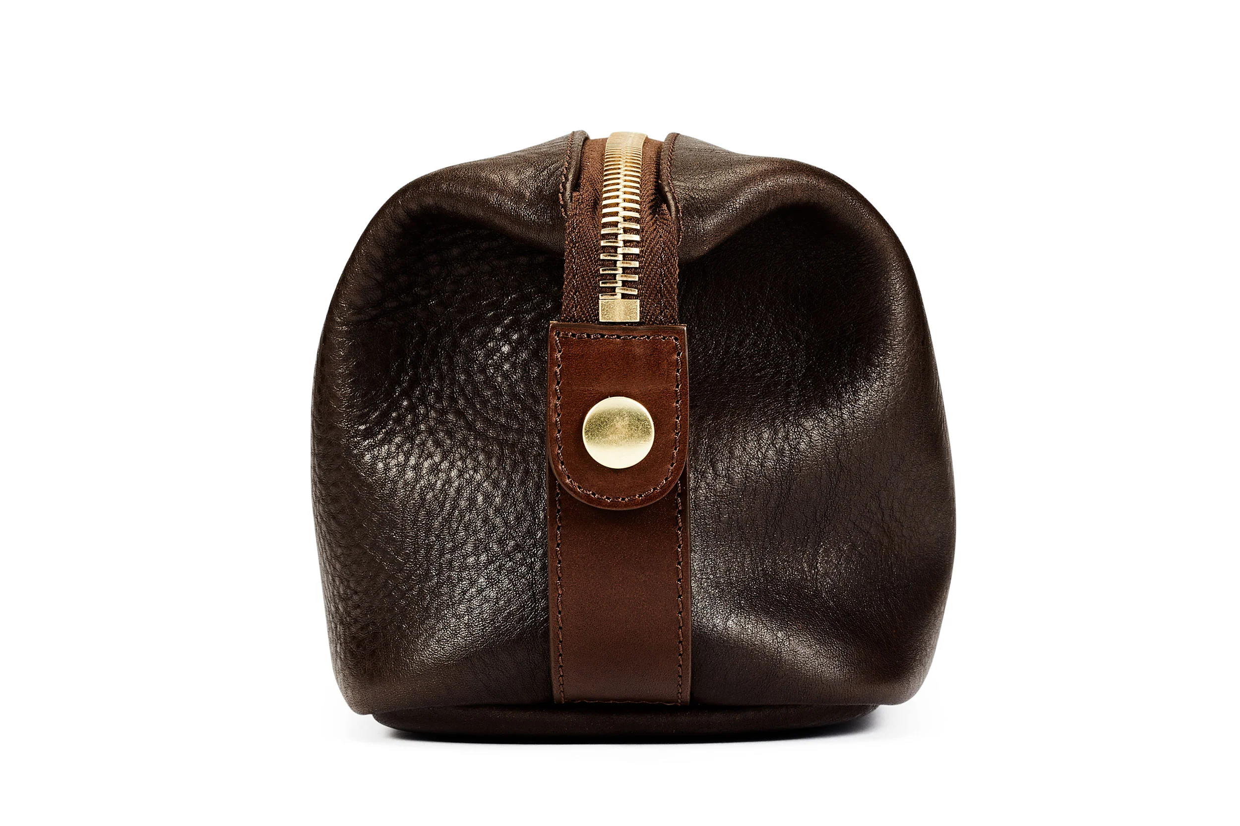 Leather Wash Bag / Dopp Kit - Brown - Image 7