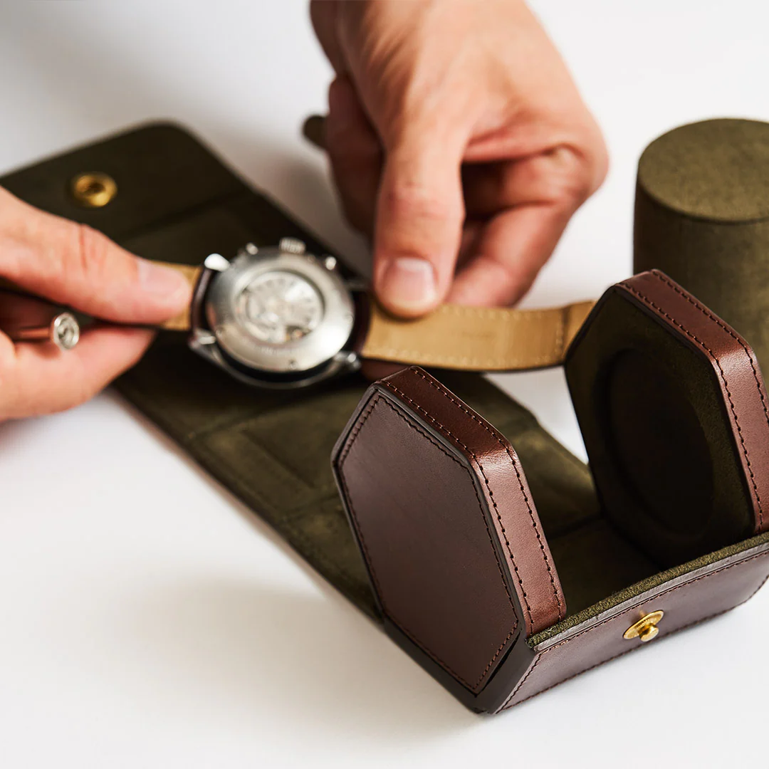 Single Watch Roll - Brown - Image 11