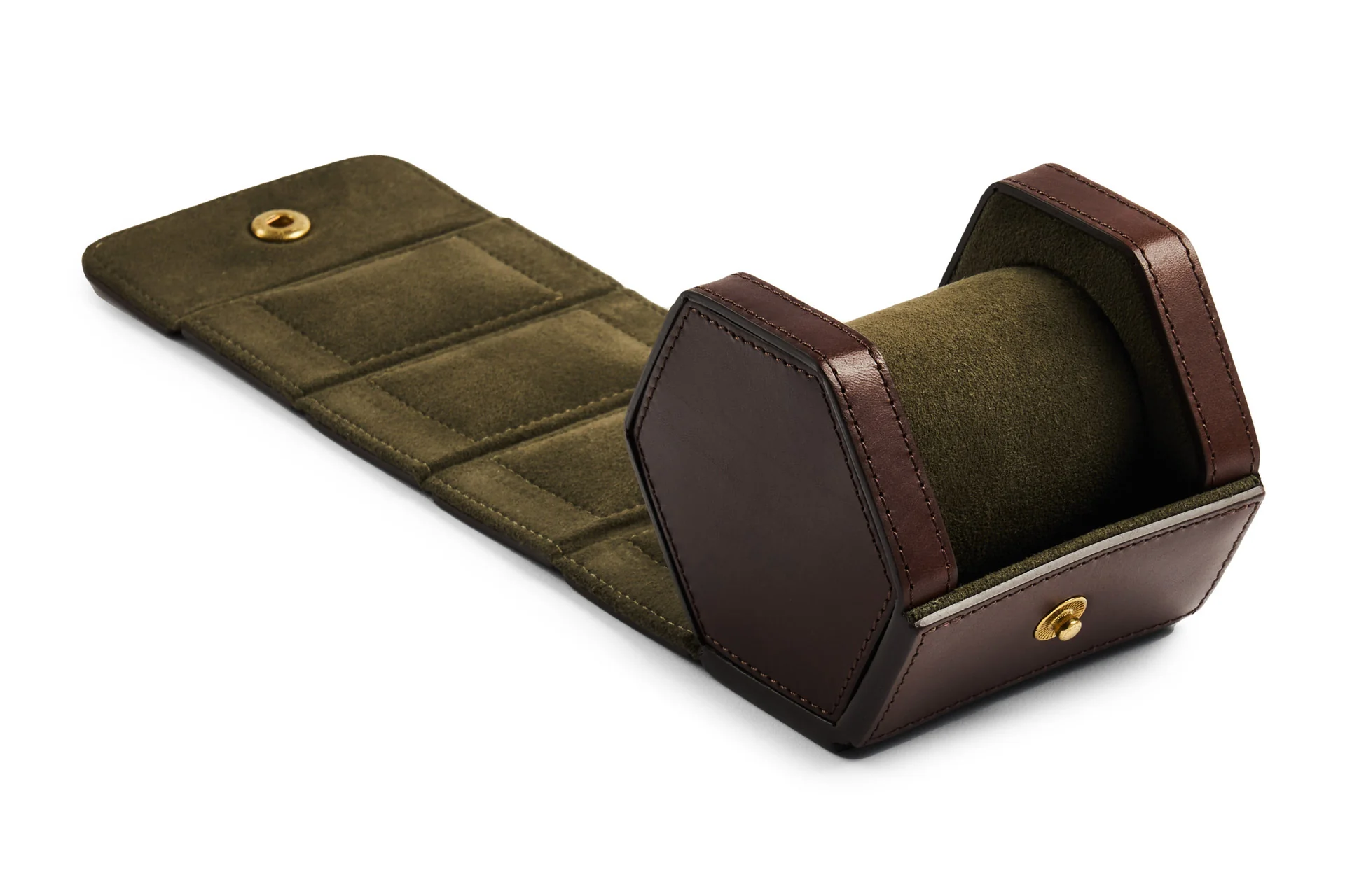 Single Watch Roll - Brown - Image 2