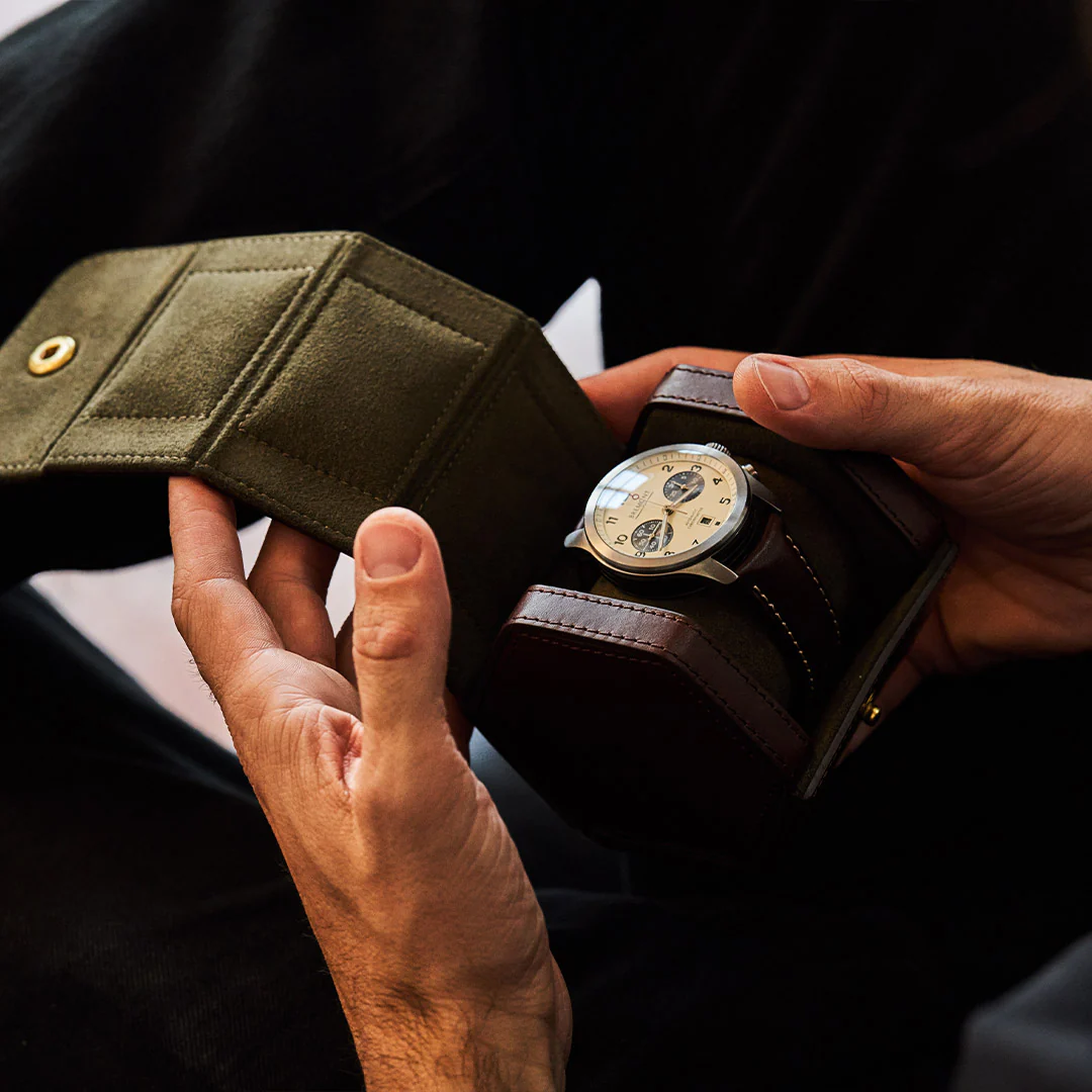 Single Watch Roll - Brown - Image 7