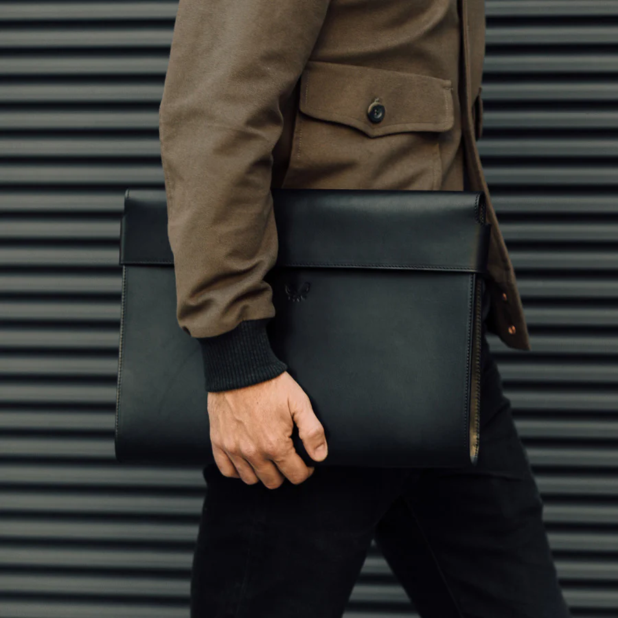 Large Folio - Black Leather - Image 9
