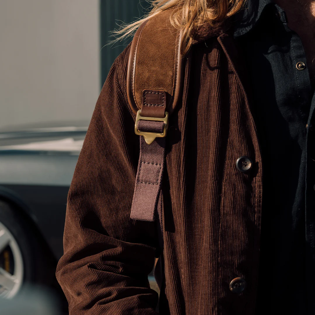 Suede Backpack - Tobacco Brown - Image 14
