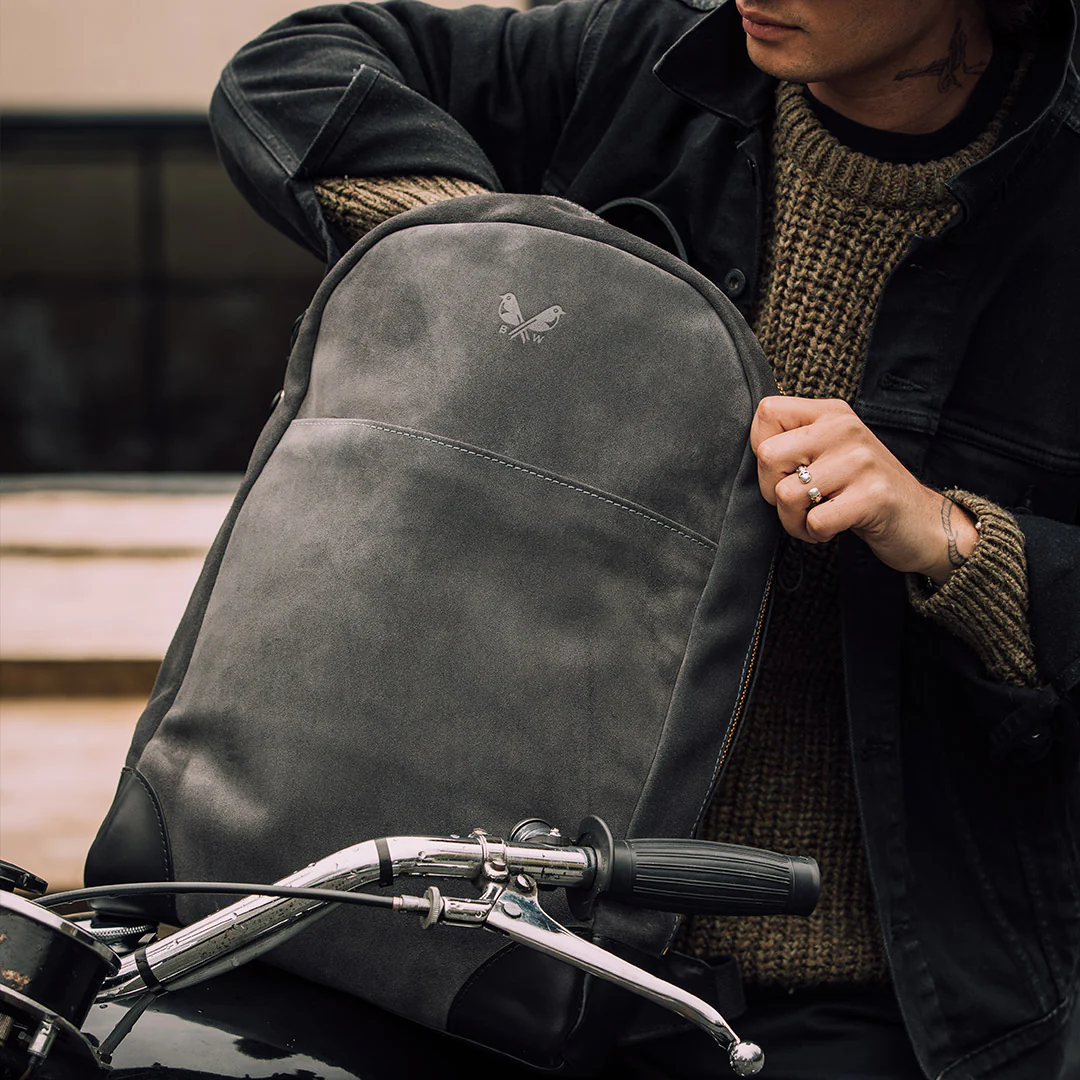 Suede Backpack - Storm Grey - Image 15