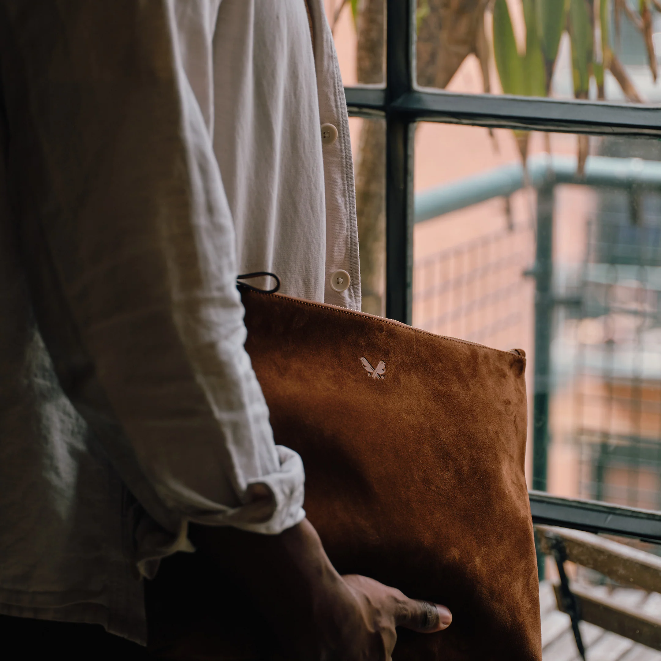 Suede Flight Folio - Tobacco Brown - Image 14