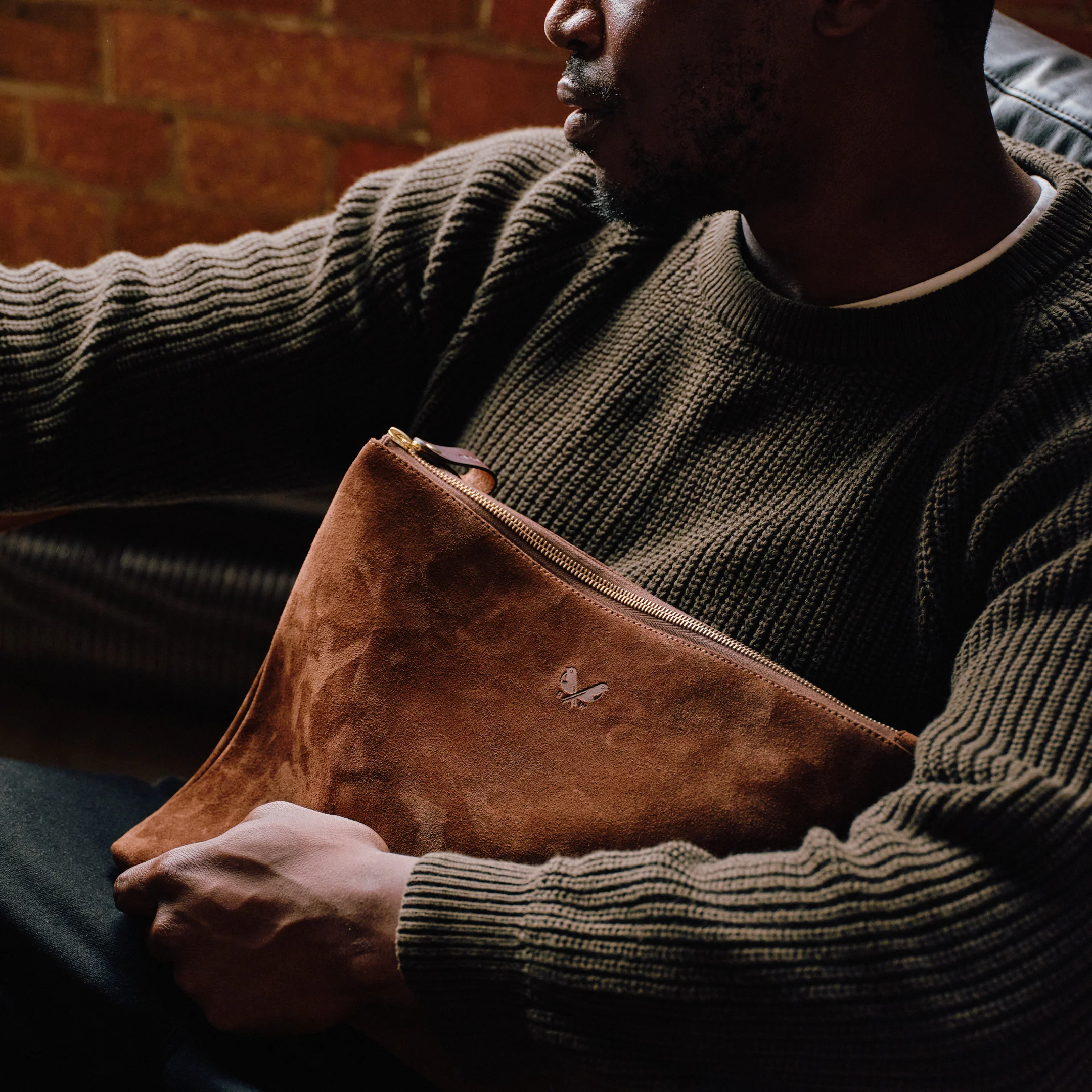 Suede Flight Folio - Tobacco Brown - Image 9