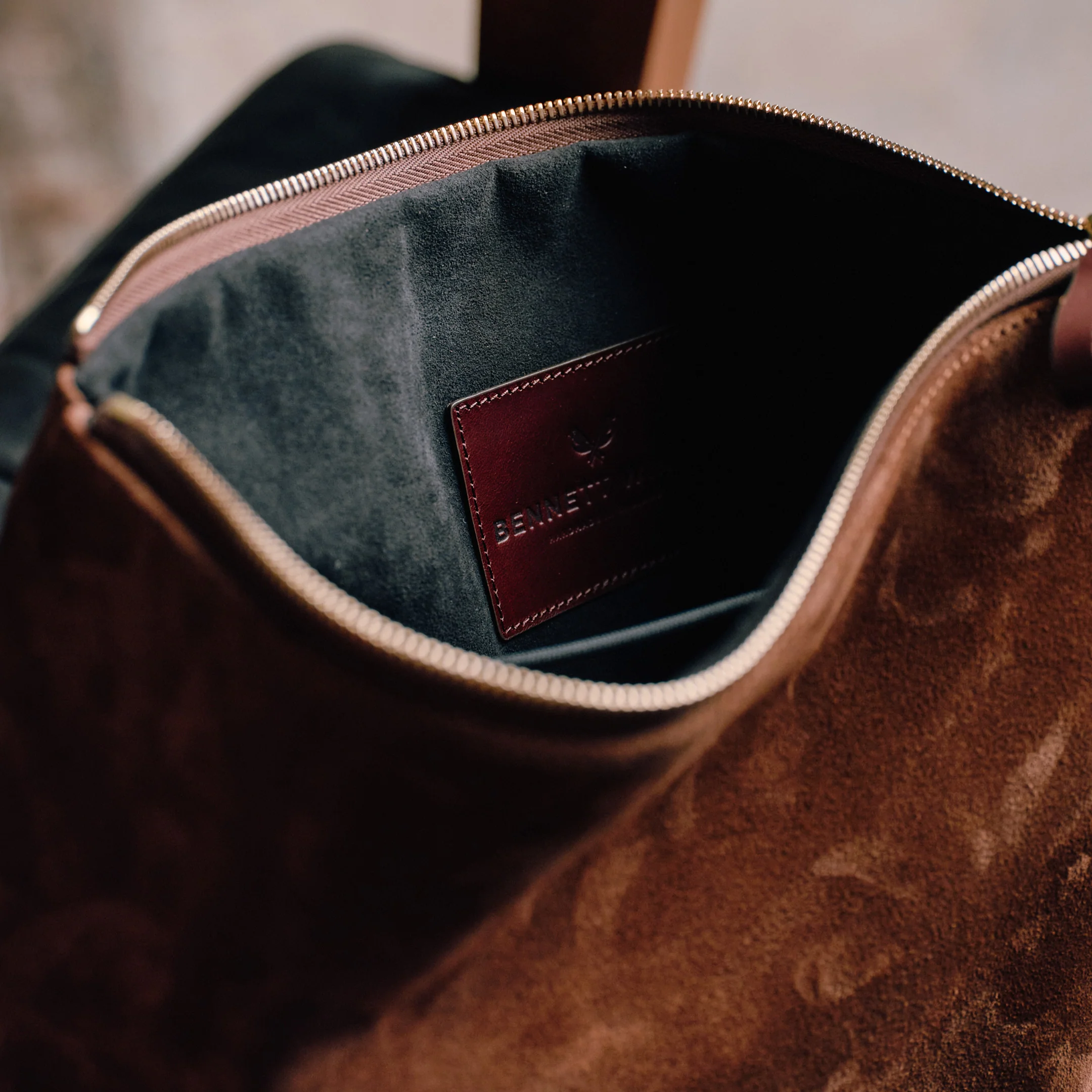 Suede Flight Pouch - Tobacco Brown - Image 10