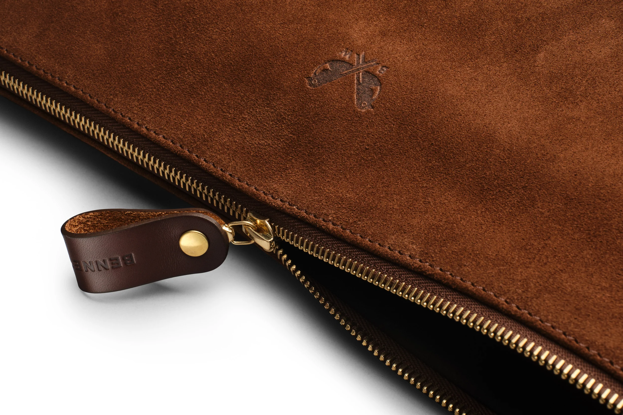 Suede Flight Pouch - Tobacco Brown - Image 5