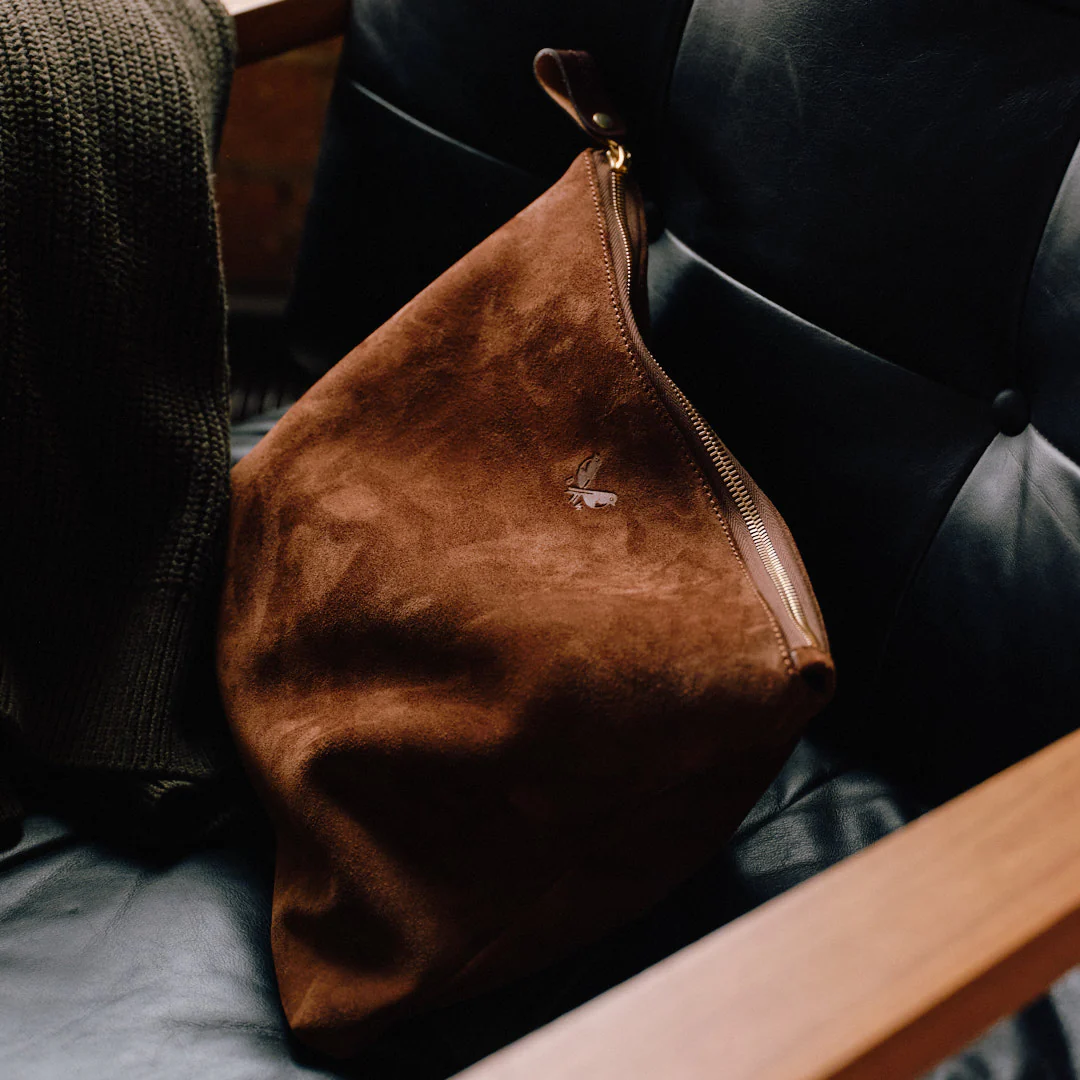 Suede Flight Pouch - Tobacco Brown - Image 8
