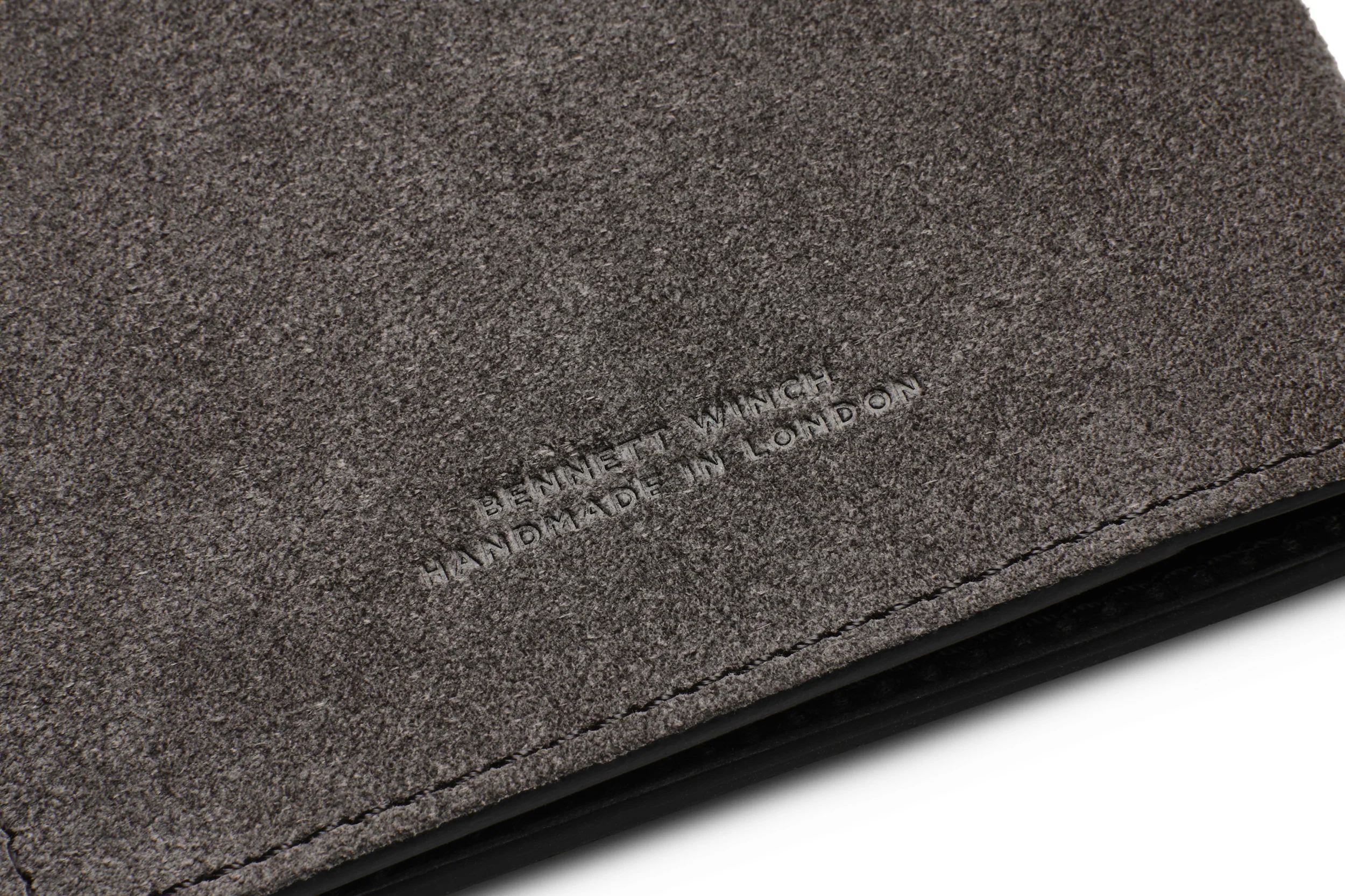 Suede Passport Wallet - Storm Grey - Image 6