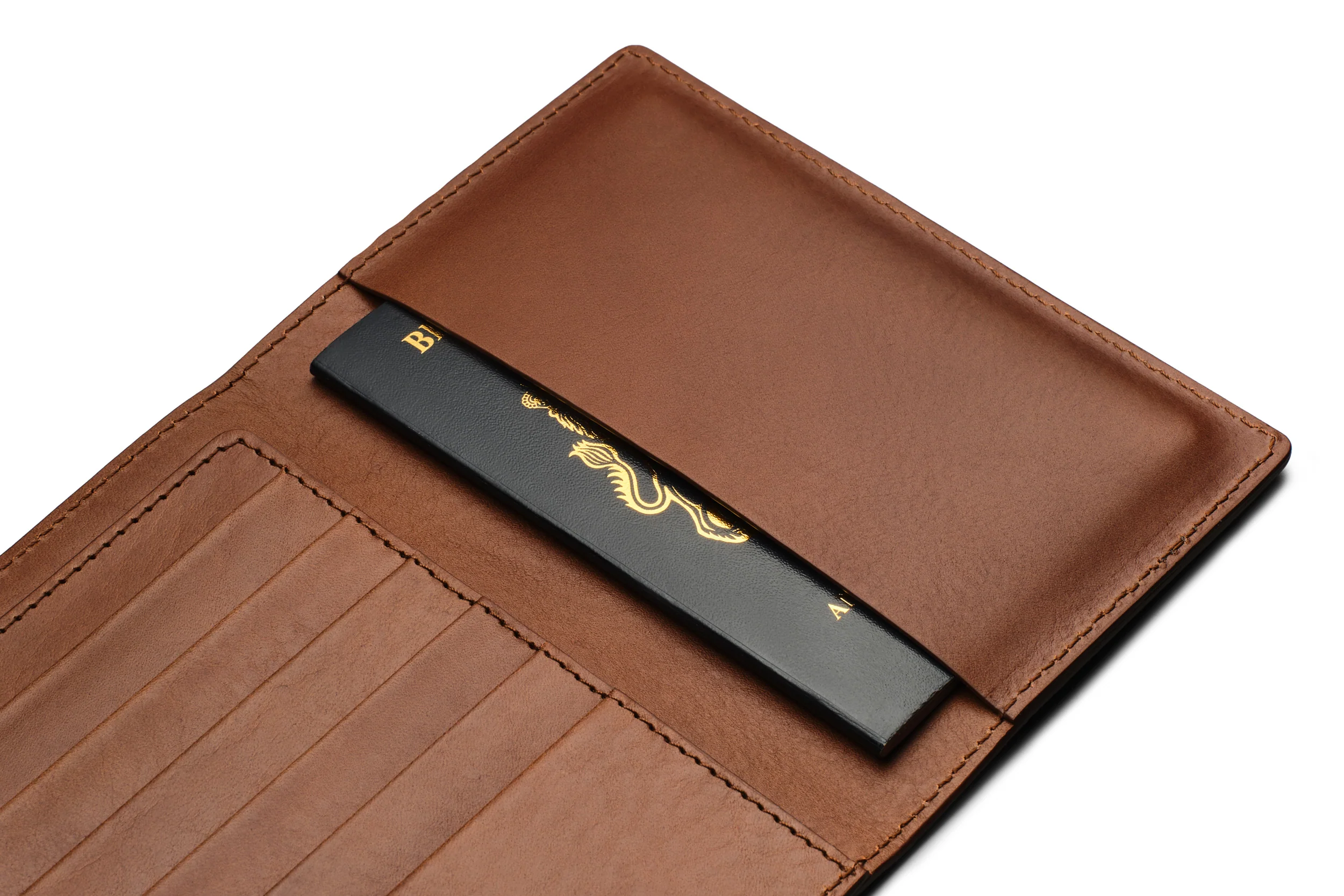 Suede Passport Wallet - Tobacco Brown - Image 2