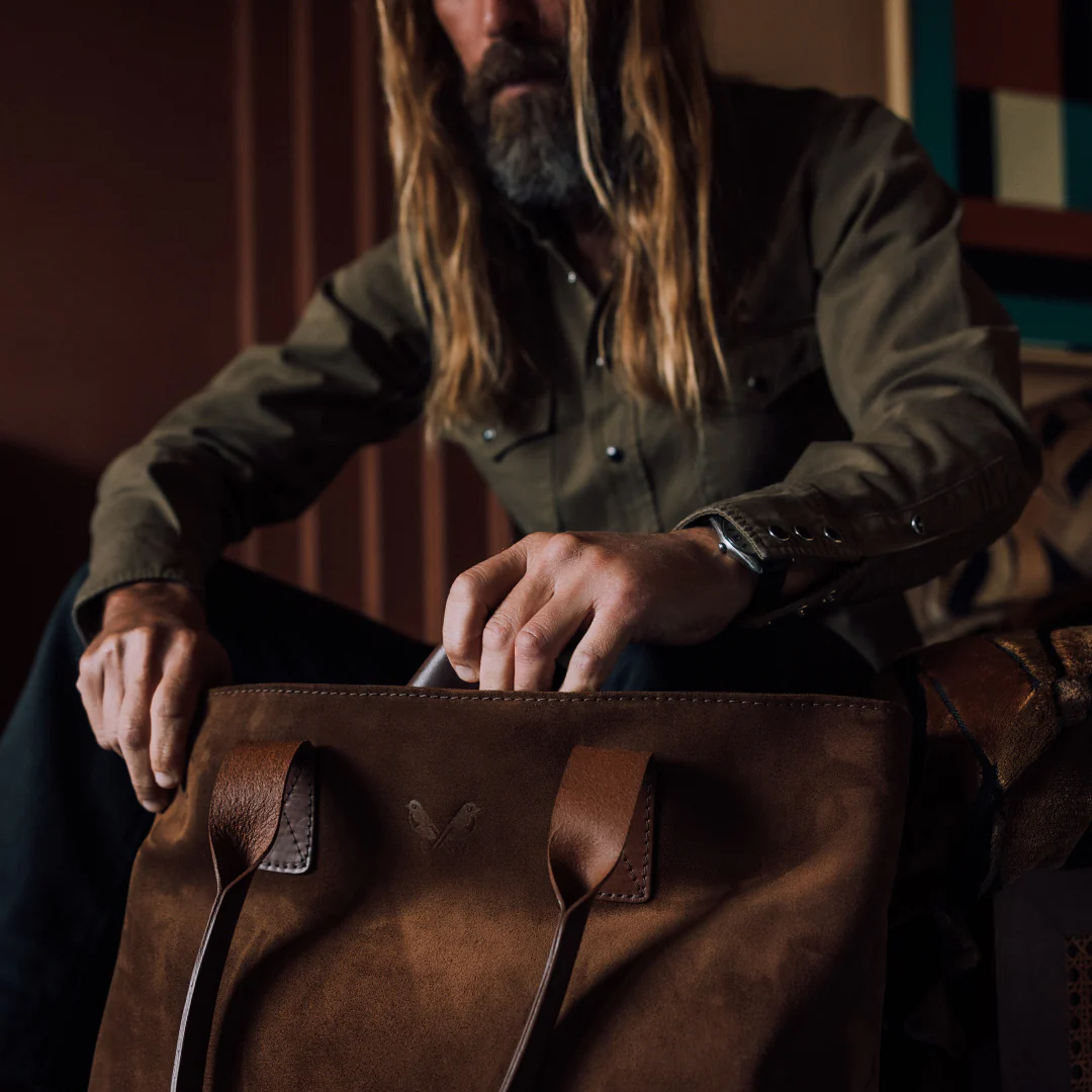 Suede Tote - Tobacco Brown - Image 10