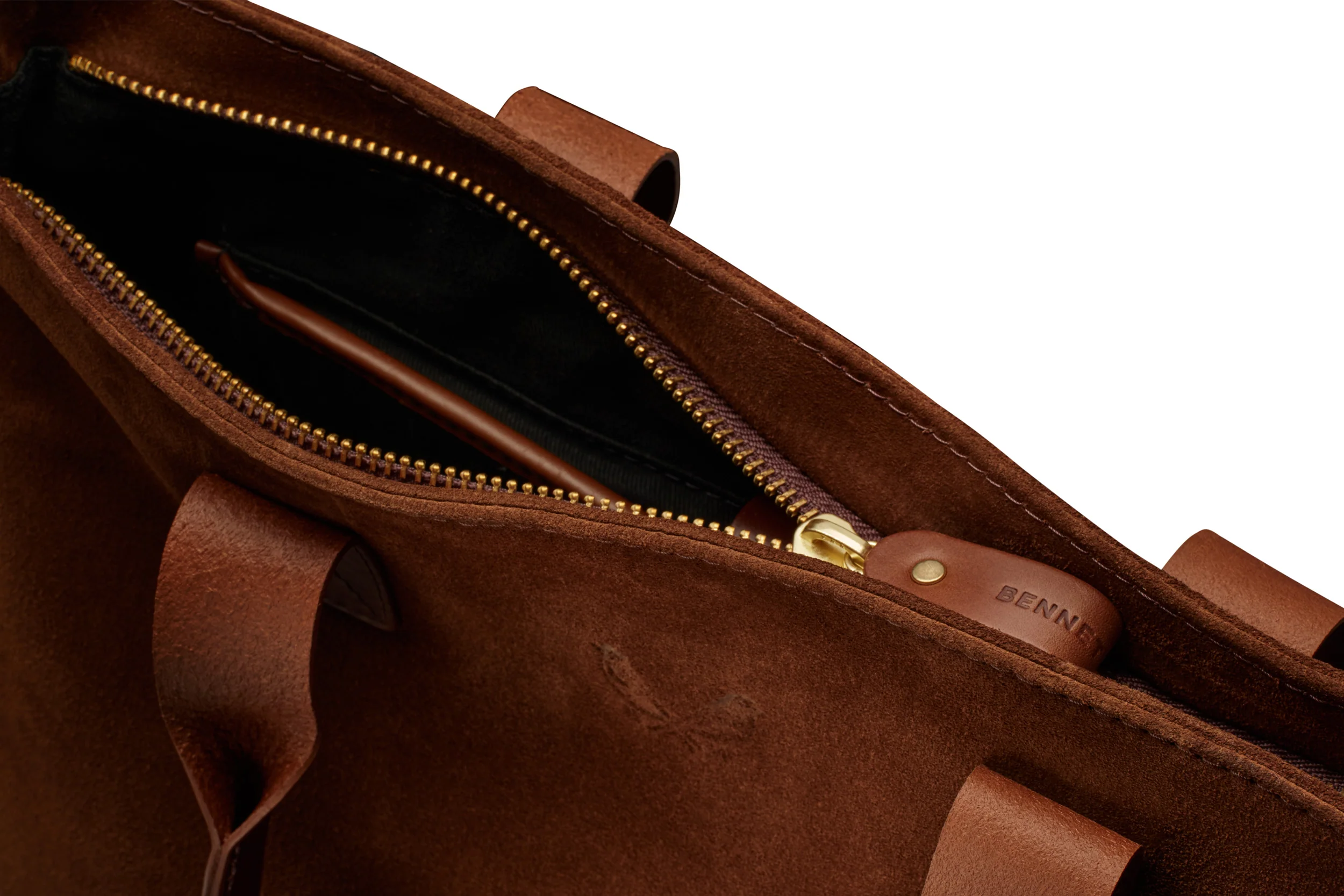 Suede Tote - Tobacco Brown - Image 3