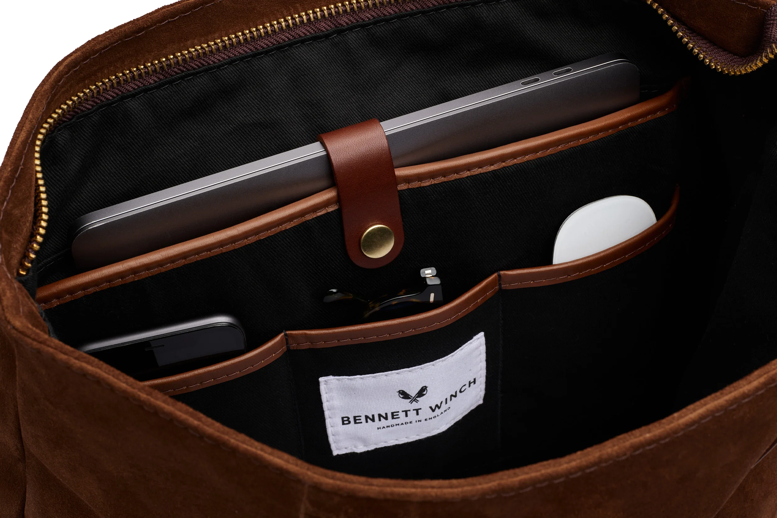 Suede Tote - Tobacco Brown - Image 4