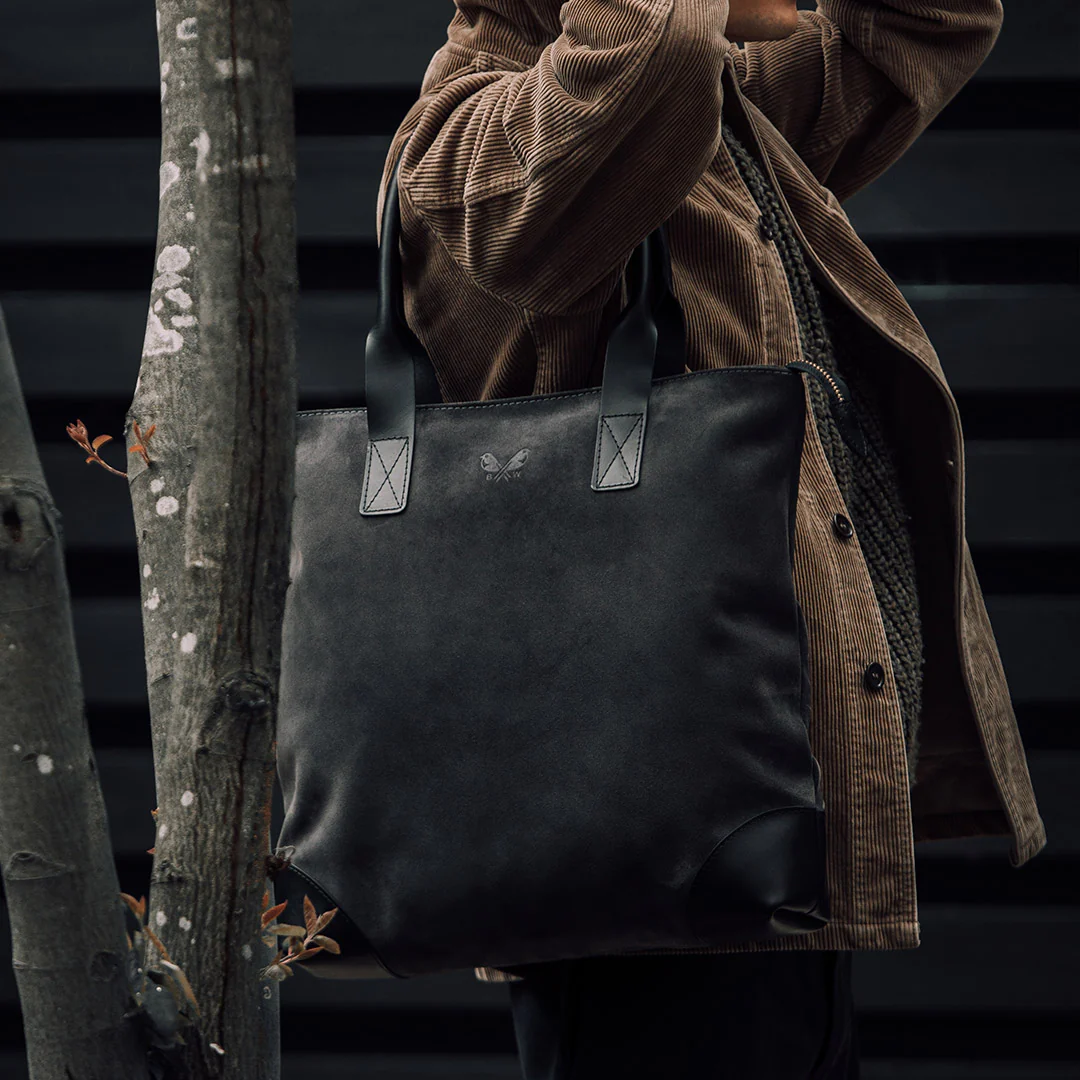 Suede Tote - Storm Grey - Image 5