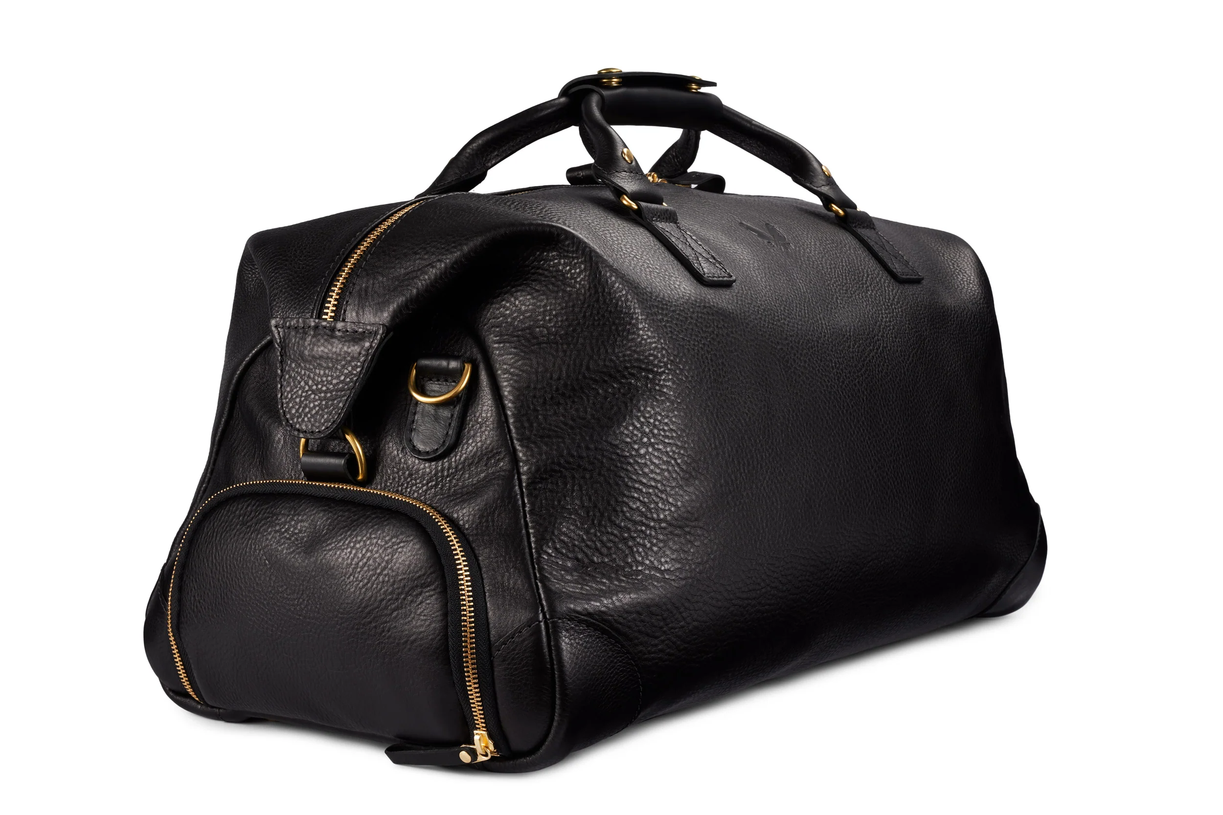 Leather Weekender - Black - Image 3