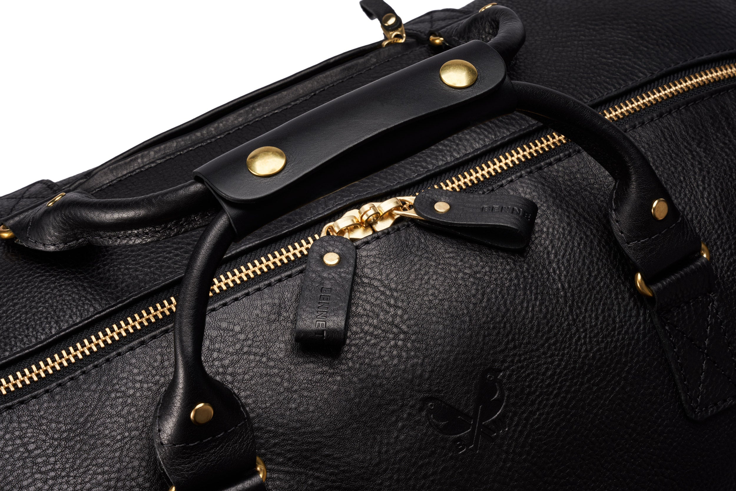 Leather Weekender - Black - Image 6