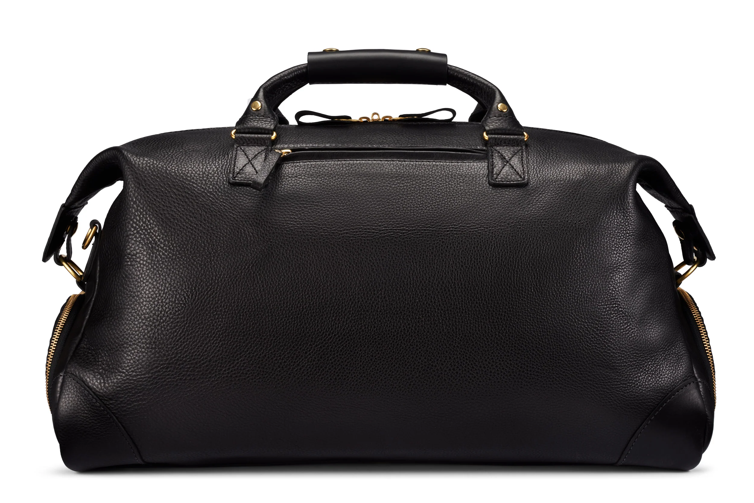 Leather Weekender - Black - Image 9