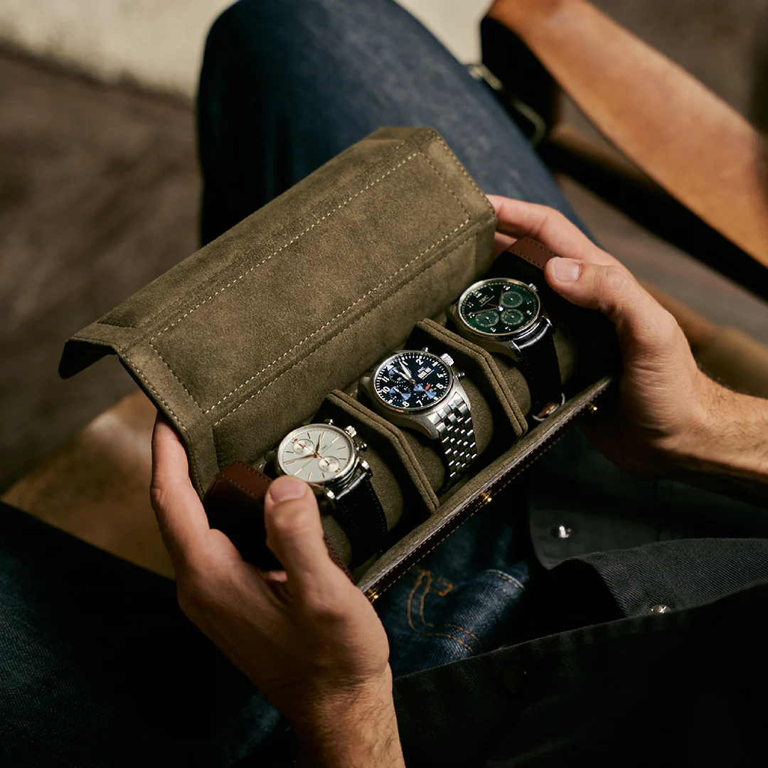 Triple Watch Roll - Brown - Image 9